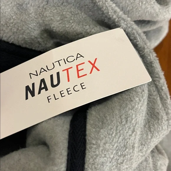 Nautica Nautex Fleece 1/4 Zip Sweatshirt Shirt gray blue new Mens Size XXL - Picture 13 of 14
